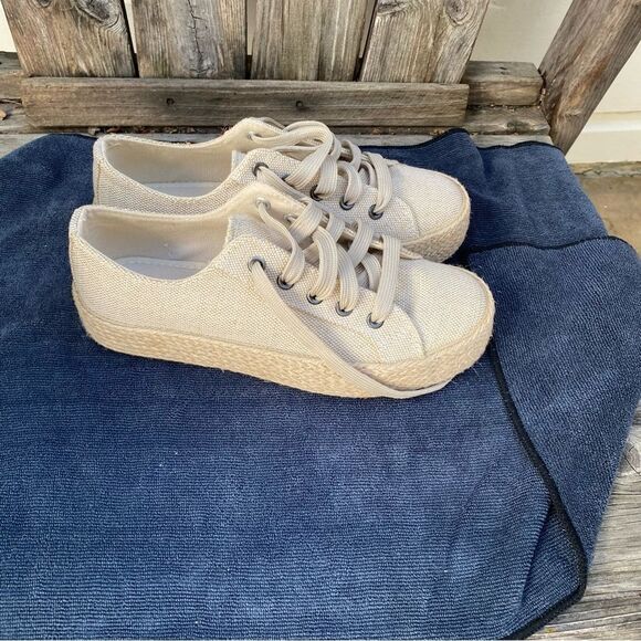 Women's Canvas Espadrille Sneakers size 7.5 NEW - Picture 2 of 6